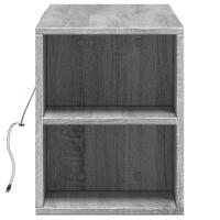 Tv-wandmeubel met LED-verlichting 135x31x39,5 cm grijs sonoma - thumbnail