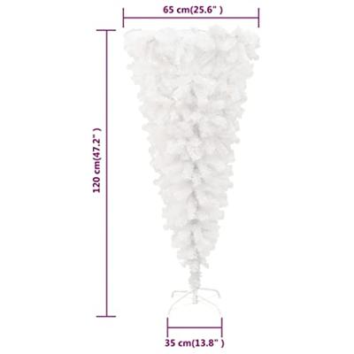 VidaXL Kunstkerstboom met standaard omgekeerd 120 cm wit VidaXL Kunstkerstboom met standaard omgekeerd 120 cm wit