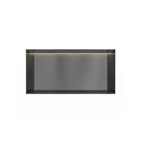 Hotbath &More Inbouwnis - 30 x 60 x 10 cm - Frameless - met LED-verlichting - Geborsteld Gunmetal PVD - thumbnail