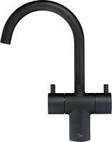 Ben Lavion draaibare wastafelkraan gestructureerd zwart - thumbnail