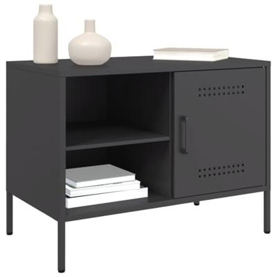 Tv-meubelen 2 st 68x39x50,5 cm staal zwart