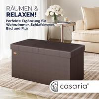 Opvouwbare Zitbank met opbergruimte en deksel - 80cm - Bruin - thumbnail