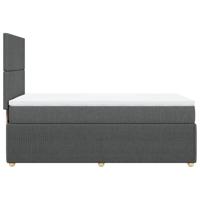 Boxspring met matras stof donkergrijs 120x200 cm - thumbnail