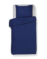 HEMA Dekbedovertrek 140x200/220cm percal donkerblauw (donkerblauw) - thumbnail