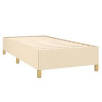 Boxspring met matras stof crèmekleurig 90x190 cm - thumbnail