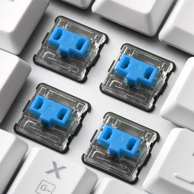 Sharkoon purewriter tkl rgb mechanisch gaming toetsenbord (wit, us lay-out (qwerty), kailh blue, 80% (tkl), rgb leds)