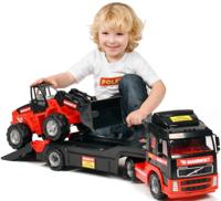 Polesie mammoet volvo vrachtwagen + aanhanger + graafmachine - thumbnail