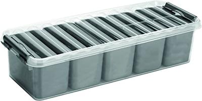 Sunware Q-line mixed box 3,5 liter met metaal baskets 4 x 0,25 liter + 3 x 0,55 liter transp/metaal