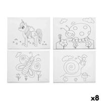 Canvas Pincello Hout Stof 8 Stuks - thumbnail