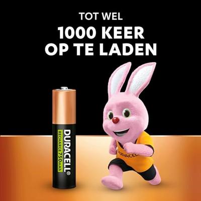 Duracell AAA Oplaadbare batterijen (4 stuks) - thumbnail
