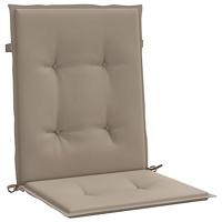Tuinstoelkussens lage rug 4 st 100x50x3 cm oxford stof taupe - thumbnail