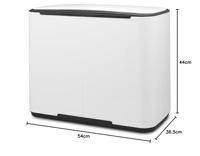 Brabantia - 121142 - Poubelle Bo Pedal Bin, 11 + 23 litres, Blanc - thumbnail