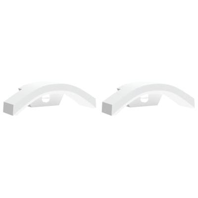 Buitenwandlampen 2 st LED met sensors gegoten aluminium wit