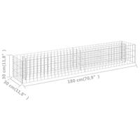 VidaXL Gabion plantenbak verhoogd 180x30x30 cm gegalvaniseerd staal - thumbnail