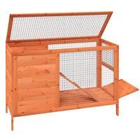 VidaXL Konijnenhok 103x44x69,5 cm massief grenenhout bruin - thumbnail