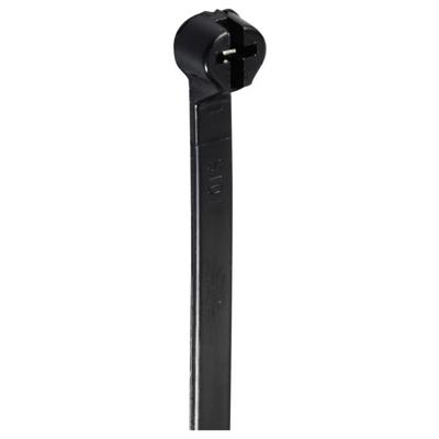TRU COMPONENTS TC-12814188 Kabelbinder 200 mm 4.8 mm Zwart Met metalen tong, UV-bestendig 100 stuk(s)
