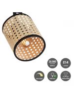 Home sweet home LED opbouwspot Ratan 3L - naturel/zwart - thumbnail