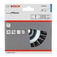 Bosch Accessories Kegelborstel, gevlochten draad, 115 mm, 0,5 mm, 12.500 omw/min, 14 Bosch Power Tools 2608622058 1 stuk(s) - thumbnail