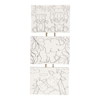 Wins Holland Canvas schilderset wilde dieren, set van 3 stuks