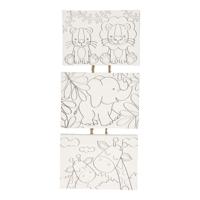 Wins Holland Canvas schilderset wilde dieren, set van 3 stuks - thumbnail