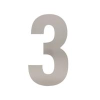 Huisnummer 3 XL hoogte 300mm rvs geborsteld - thumbnail