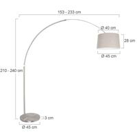 Steinhauer BooglampGramineus grijs met taupe lampenkap - 9676ST - thumbnail