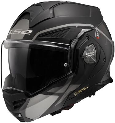 LS2 opklaphelm "ff901 advant x metryk" helmet ff901 adv. x metryk xl black/grey