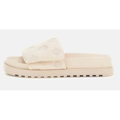 Guess Logo Slipper Dames Beige - Maat 39 - Kleur: Beige | Soccerfanshop Guess Logo Slipper Dames Beige - Maat 39 - Kleur: Beige | Soccerfanshop