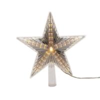 Led piek ster transperant wit 22 cm 31 lampjes - thumbnail
