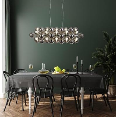 Searchlight Hanglamp GlasBerry Globe 25-lichts zwart met smoke glas - 52131-25SM