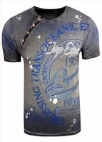 Rusty Neal - Heren T-Shirt - Antraciet - Zachte Stof - Italianstyle - thumbnail