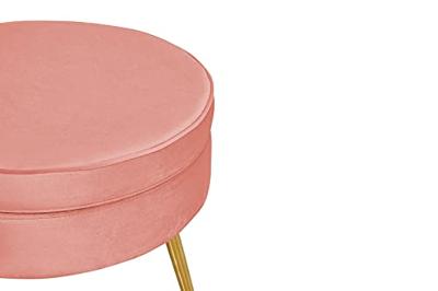 Artistiq Poef 'Andres' Velvet, kleur roze