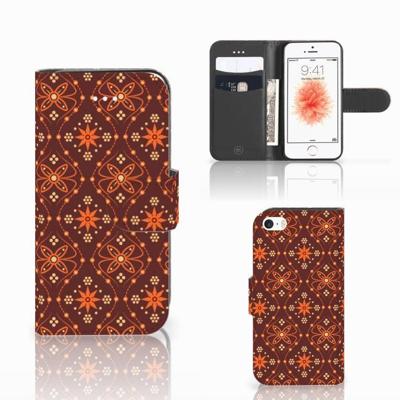 Apple iPhone 5 | 5s | SE | Telefoon Hoesje | Batik Brown Apple iPhone 5 | 5s | SE | Telefoon Hoesje | Batik Brown