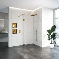 Inloopdouche Compleet Just Creating Profielloos 130/30 cm Goud Sanitop - thumbnail