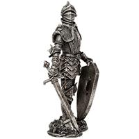 Beeld Ridder en Zwaard en Schild Handgeschilderd (30 cm) - thumbnail