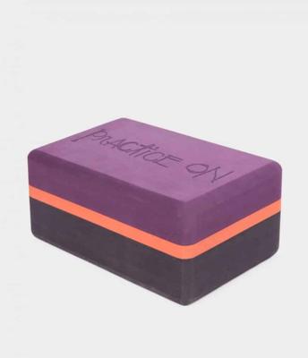 Manduka UpHold Yoga Blok EVA-Schuim Paars/Zwart Rechthoekig - 23 x 15 x 10 cm