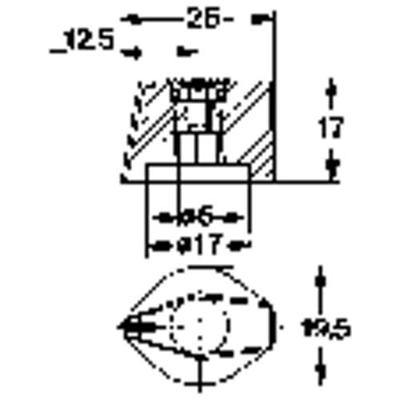 Mentor 499.60 499.60 Knevelknop Met wijzer Zwart 1 stuk(s)