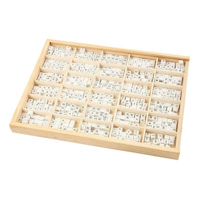 Creativ Company Letterkralen, a-z, &,#,? en blanco, afm 8x8 mm, gatgrootte 3 mm, wit, 750 div/ 1 doos