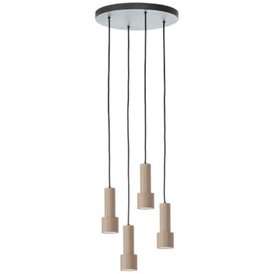 Brilliant Hanglamp rondCadiz 4-lichts zwart met brons - 60119/76 Brilliant Hanglamp rondCadiz 4-lichts zwart met brons - 60119/76