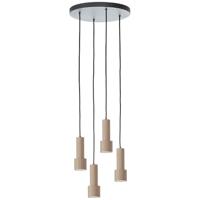 Brilliant Hanglamp rondCadiz 4-lichts zwart met brons - 60119/76 - thumbnail