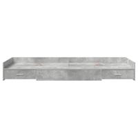 Opbergbedframe met hoofdeinde Beton Grijs 100 x 200 cm Bewerkt hout - thumbnail