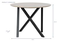 Bijzettafel DKD Home Decor 65 x 65 x 49,5 cm Zwart Metaal Hout Lichtbruin - thumbnail