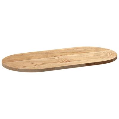 Tafelblad 80x40x2 cm ovaal massief eikenhout