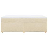 Boxspring met matras stof crèmekleurig 90x190 cm - thumbnail