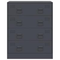 Dressoir 67x39x83 cm staal antracietkleurig - thumbnail