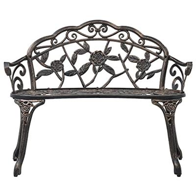 VidaXL Bistrobank 100 cm gietaluminium bronskleurig VidaXL Bistrobank 100 cm gietaluminium bronskleurig
