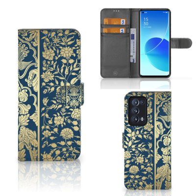 OPPO Reno 6 Pro Plus 5G Hoesje Beige Flowers OPPO Reno 6 Pro Plus 5G Hoesje Beige Flowers