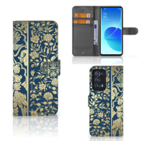 OPPO Reno 6 Pro Plus 5G Hoesje Beige Flowers - thumbnail