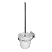 Geesa Hotel Toiletborstel met houder Chroom (witte borstelkop) 917010 - thumbnail