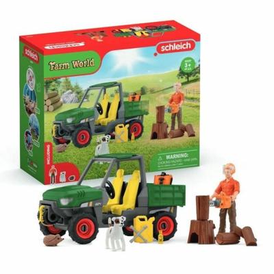 Schleich farm world houtzager met voertuig 42659